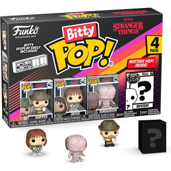 BLISTER 4 FIGURAS BITTY POP STRANGER THINGS HOPPER