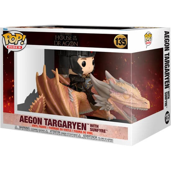 FIGURA POP RIDES LA CASA DEL DRAGON AEGON TARGARYEN WITH SUNFYRE