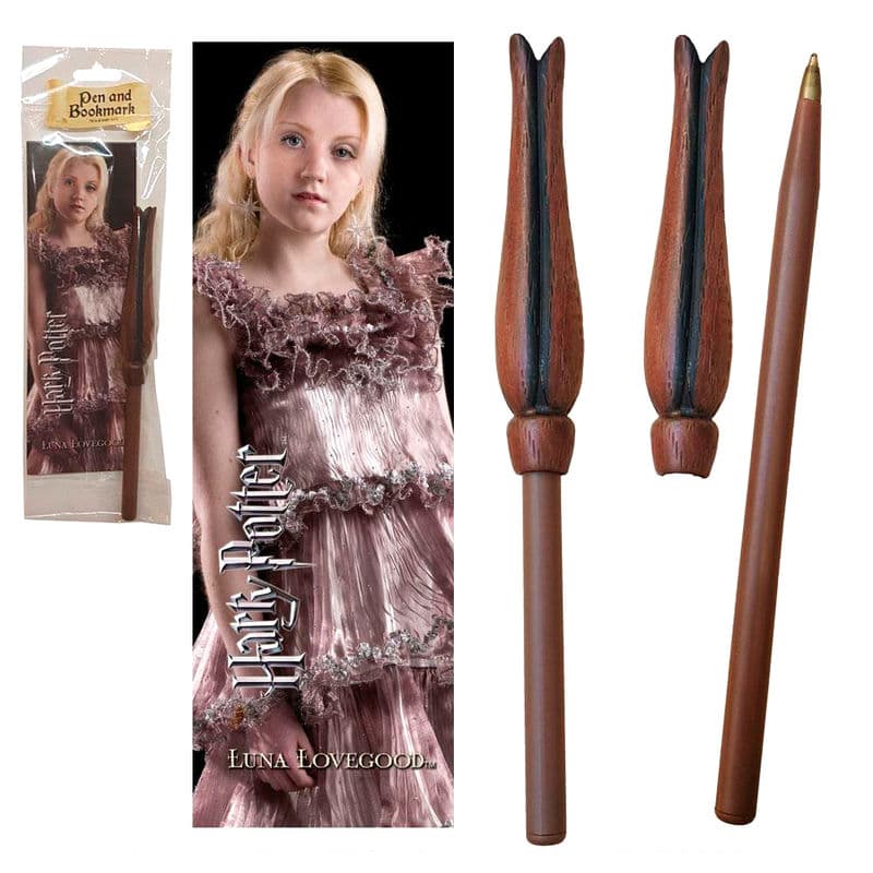 Varita boligrafo y marcapaginas Luna Lovegood Harry Potter