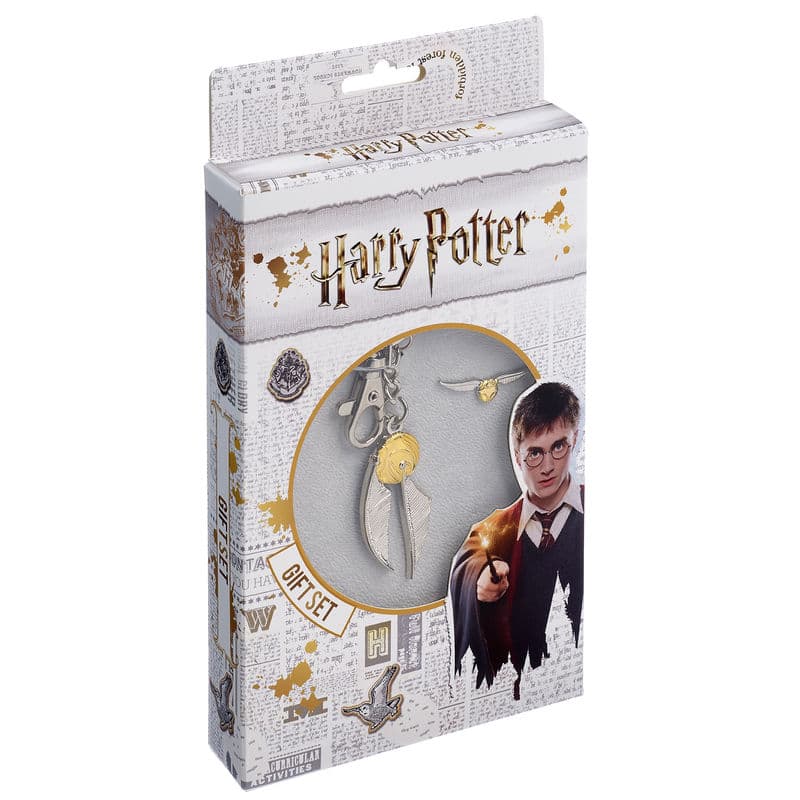 Blister llavero + pin Golden Snitch Harry Potter