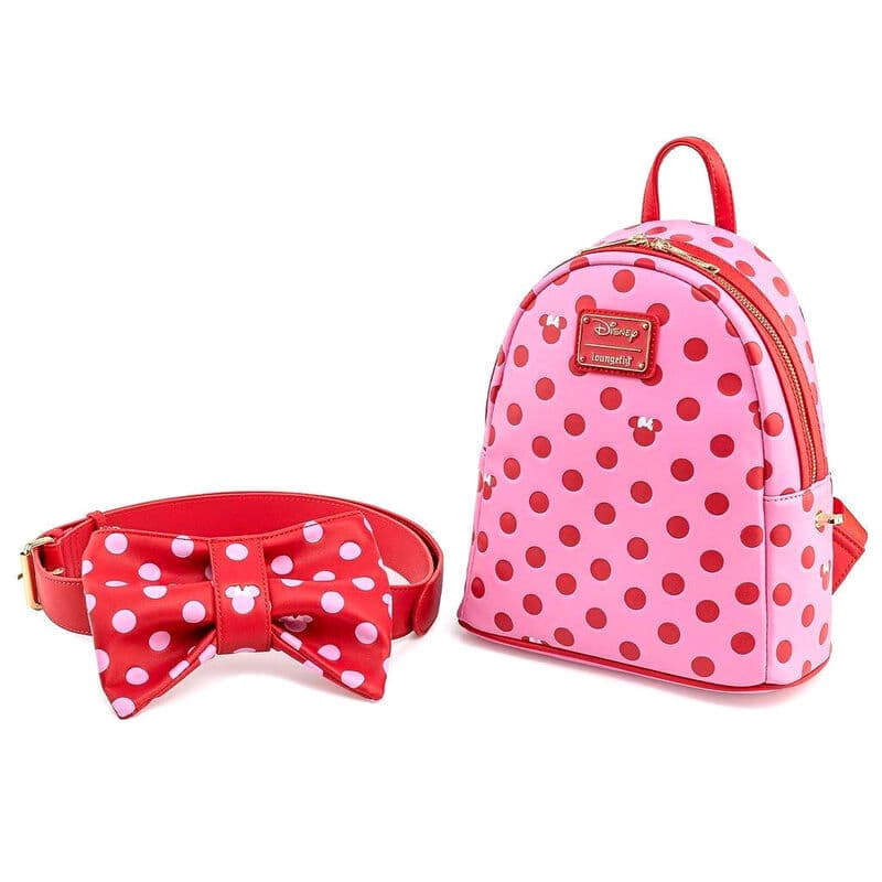 Mochila Pink Polka Dot Minnie Disney Loungefly 31cm