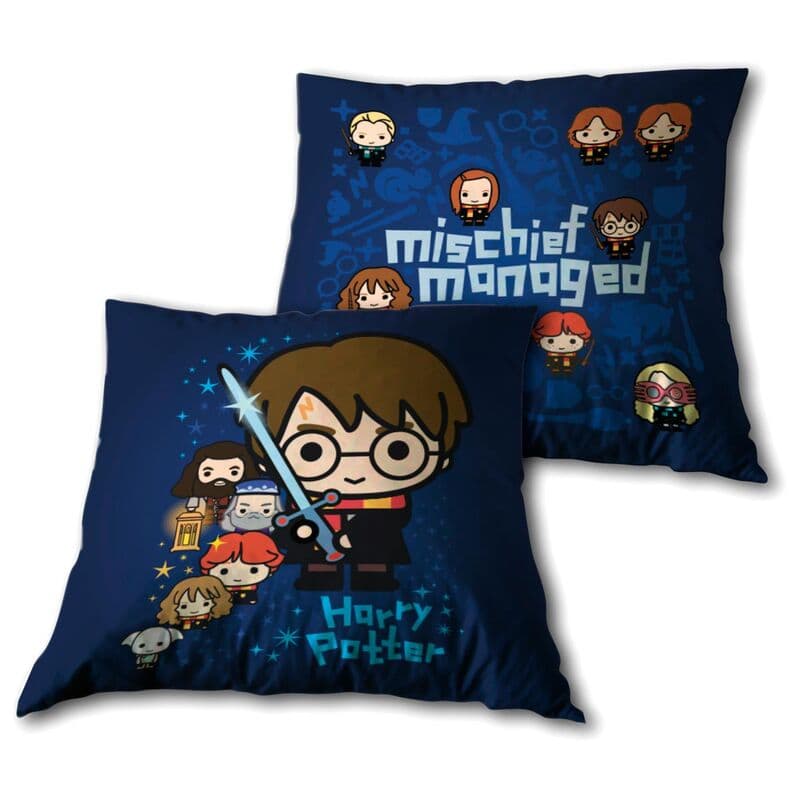 Cojin Mischief Managed Chibi Harry Potter
