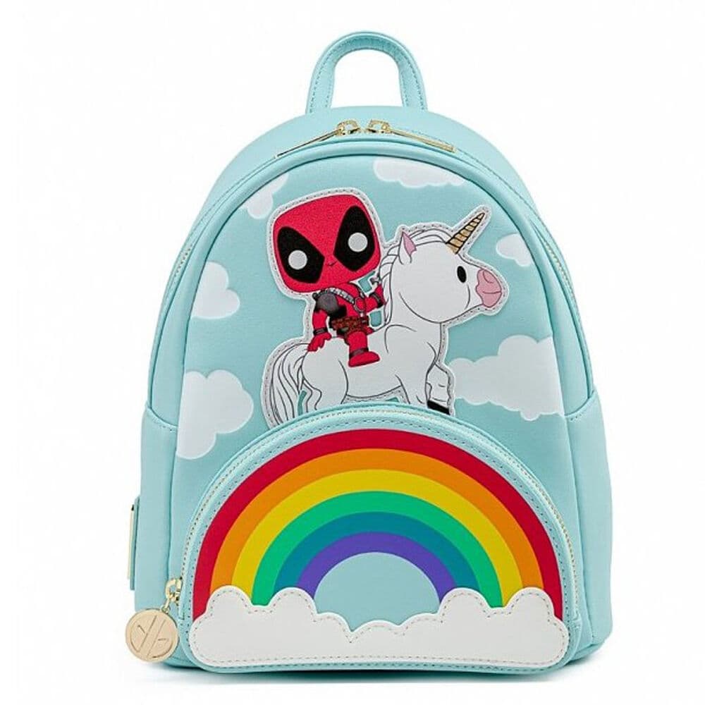 Mochila Unicorn Rainbow Deadpool 30th Anniversary Marvel Loungefly 25cm