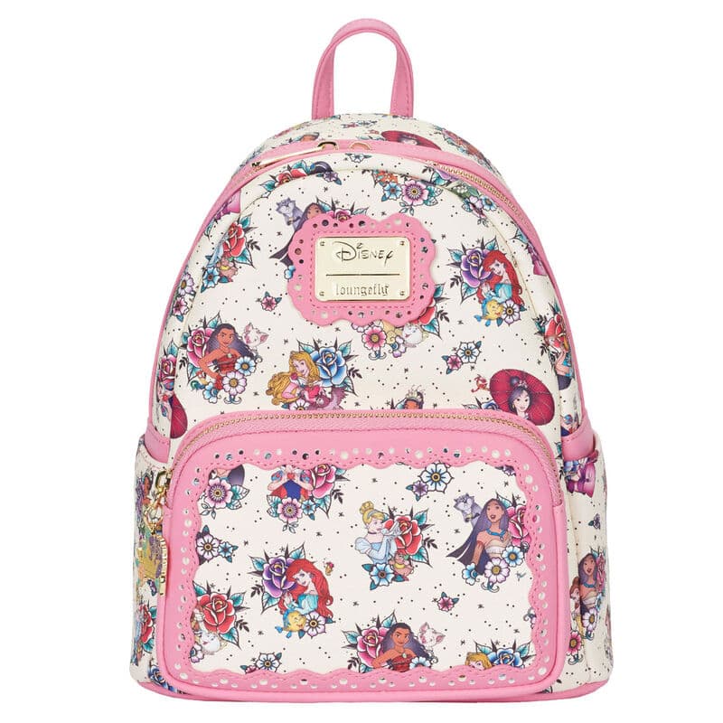 Mochila Floral Tattoo Princess Disney Loungefly 26cm
