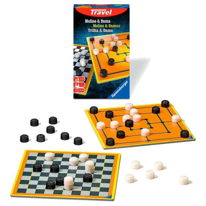 Juego Molino y Damas viaje
