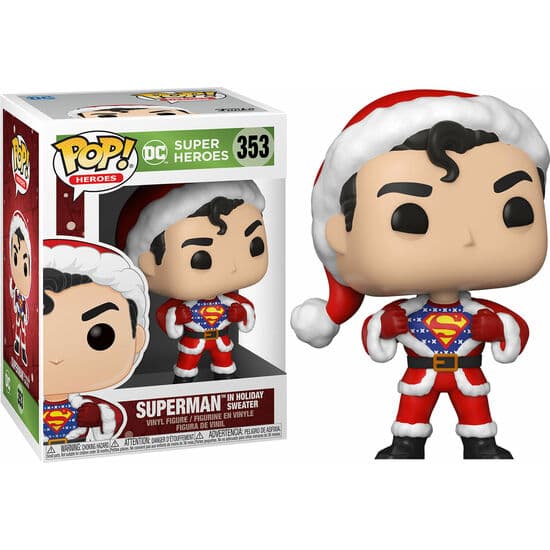FIGURA POP DC HOLIDAY SUPERMAN WITH SWEATER