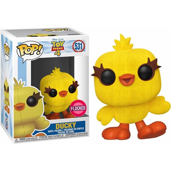 FIGURA POP DISNEY TOY STORY 4 DUCKY FLOCKED EXCLUSIVE