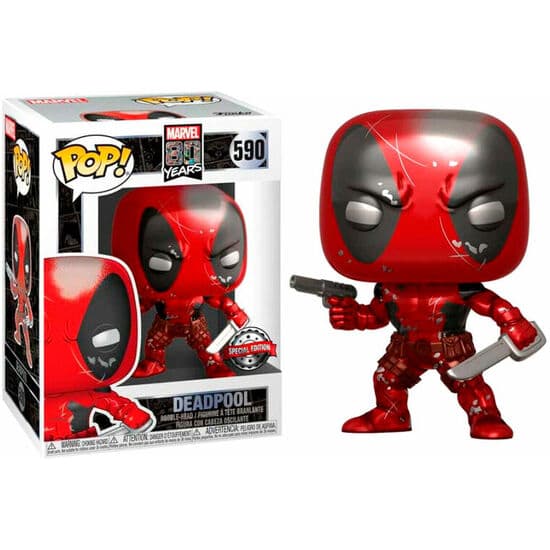 FIGURA POP MARVEL 80TH FIRST APPEARANCE DEADPOOL METALLIC EXCLUSIVE