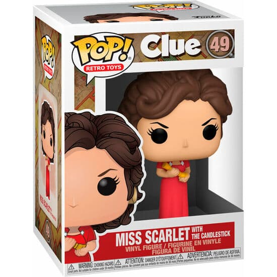 FIGURA POP CLUEDO MISS SCARLET WITH CANDLESTICK