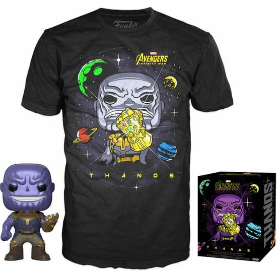 SET FIGURA POP & TEE MARVEL AVENGERS LOS VENGADORES THANOS M