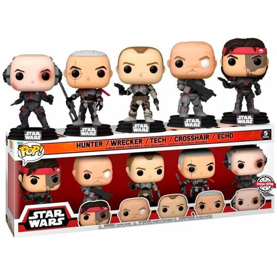 SET 5 FIGURAS POP STAR WARS EXCLUSIVE