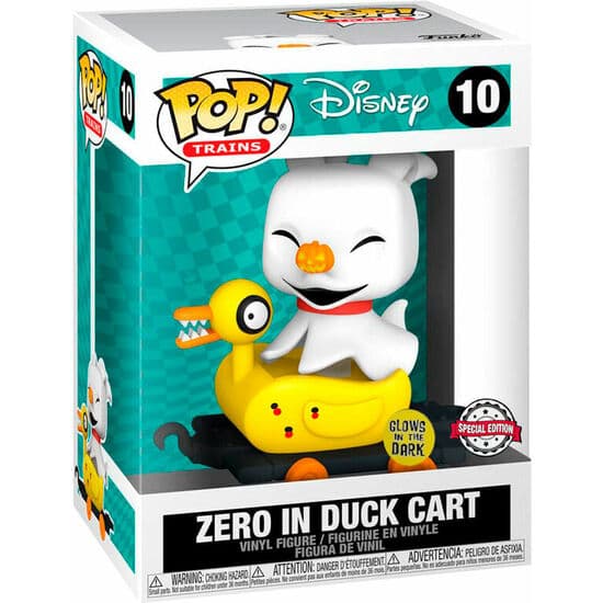 FIGURA POP TRAIN DISNEY PESADILLA ANTES DE NAVIDAD ZERO IN DUCK CART EXCLUSIVE