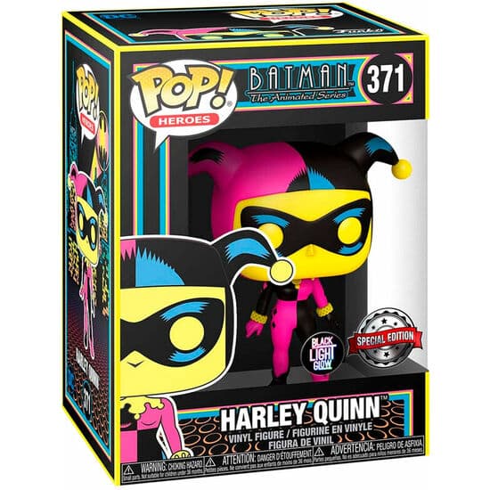 FIGURA POP DC COMICS HARLEY QUINN BLACK LIGHT EXCLUSIVE