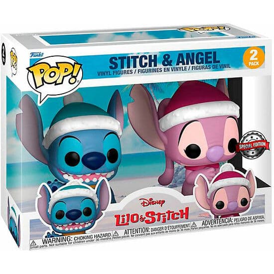 SET 2 FIGURAS POP DISNEY LILO & STITCH – STITCH & ANGEL WINTER EXCLUSIVE