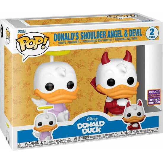 BLISTER 2 FIGURAS POP DISNEY DONALD DUCK – DONALD ANGEL & DEVIL EXCLUSIVE