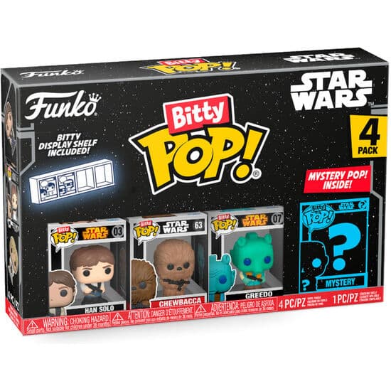 BLISTER 4 FIGURAS BITTY POP STAR WARS HAN SOLO