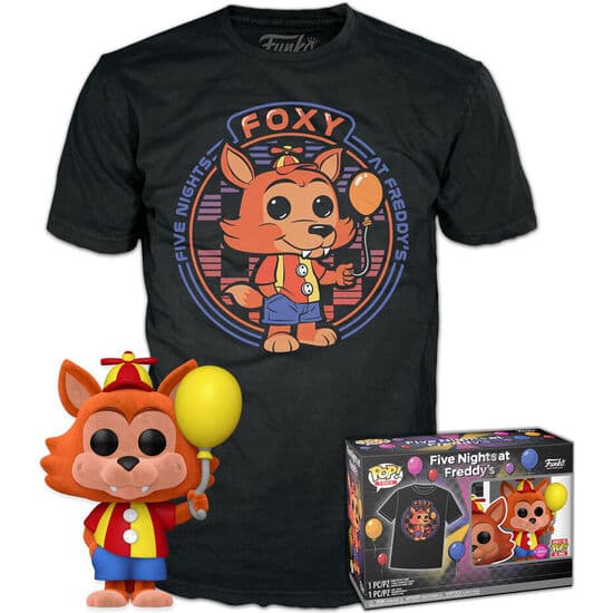 SET FIGURA POP & TEE FIVE NIGHTS AT FREDDYS BALLON FOXY EXCLUSIVE