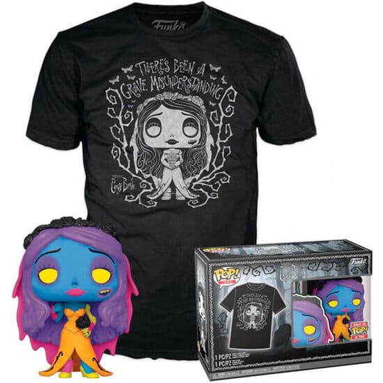 SET FIGURA POP & TEE DISNEY  LA NOVIA CADAVER EMILY