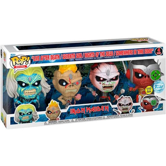 BLISTER 4 FIGURAS POP IRON MAIDEN EXCLUSIVE