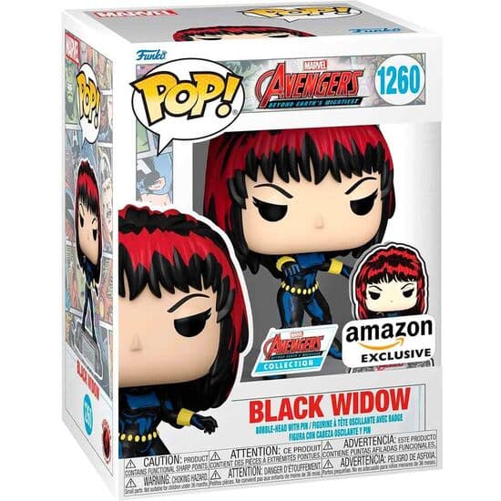 FIGURA POP MARVEL AVENGERS 60TH ANNIVERSARY COMIC BLACK WIDOW WITH PIN EXCLUSIVE