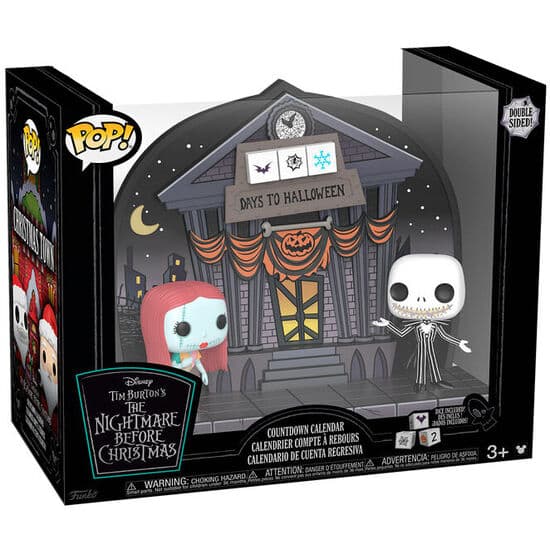 FIGURA POP DISNEY PESADILLA ANTES DE NAVIDAD  DUAL-SIDED COUNTDOWN CALENDAR