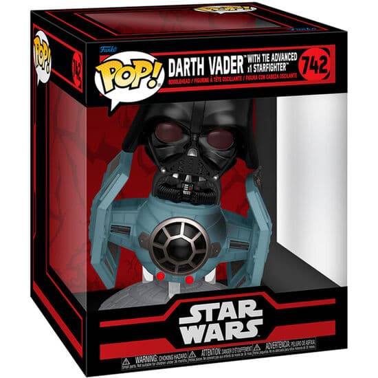 FIGURA POP RIDES DELUXE STAR WARS DARTH VADER WITH TIE ADVANCED STARFIGHTER