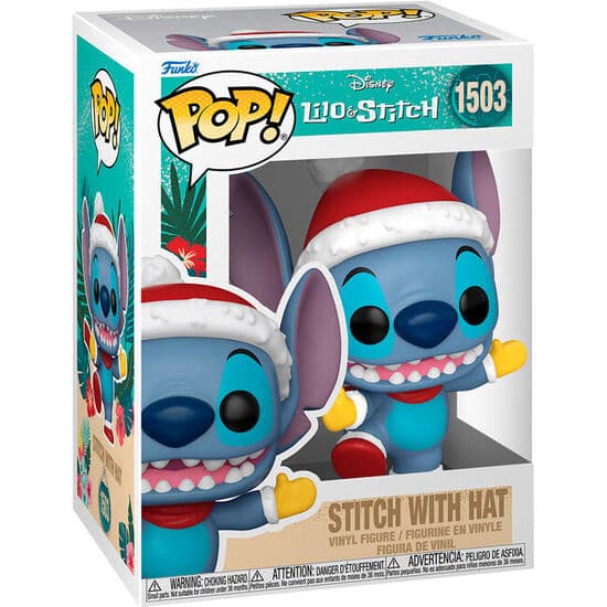FIGURA POP DISNEY STITCH WITH SANTA HAT