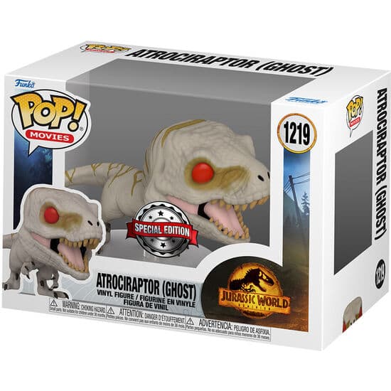 FIGURA POP JURASSIC WORLD ATROCIRAPTOR GHOST EXCLUSIVE