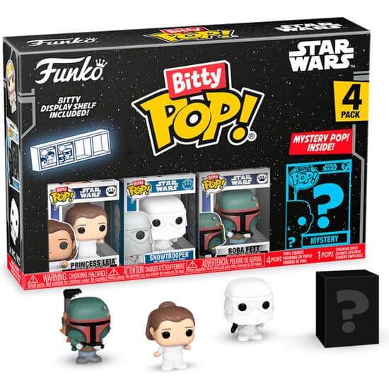 BLISTER 4 FIGURAS BITTY POP STAR WARS LEIA