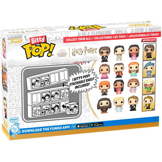 BLISTER 4 FIGURAS BITTY POP HARRY POTTER HERMIONE