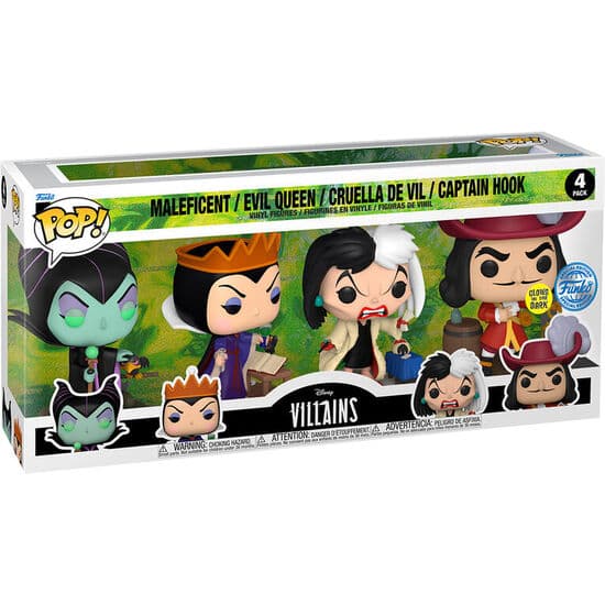 BLISTER 4 FIGURAS POP DISNEY VILLANAS