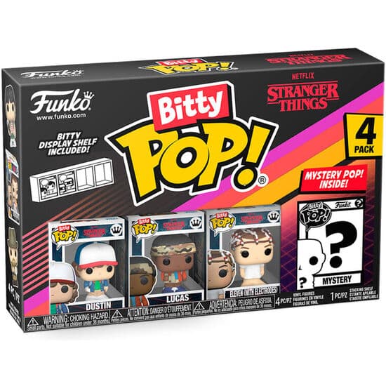 BLISTER 4 FIGURAS BITTY POP STRANGER THINGS DUSTIN