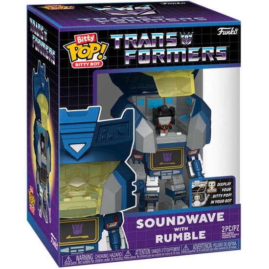 FIGURA BITTY BOTS TRANSFORMERS SOUNDWAVE WITH RUMBLE