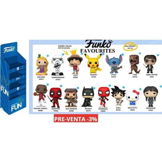 DISPLAY BEST OF FUNKO. INCLUYE 60 FUNKO POPS