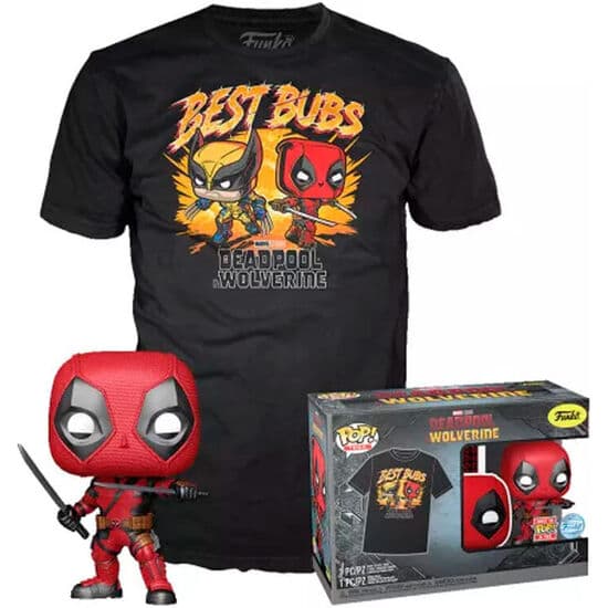 SET FIGURA POP & TEE MARVEL DEADPOOL & WOLVERINE