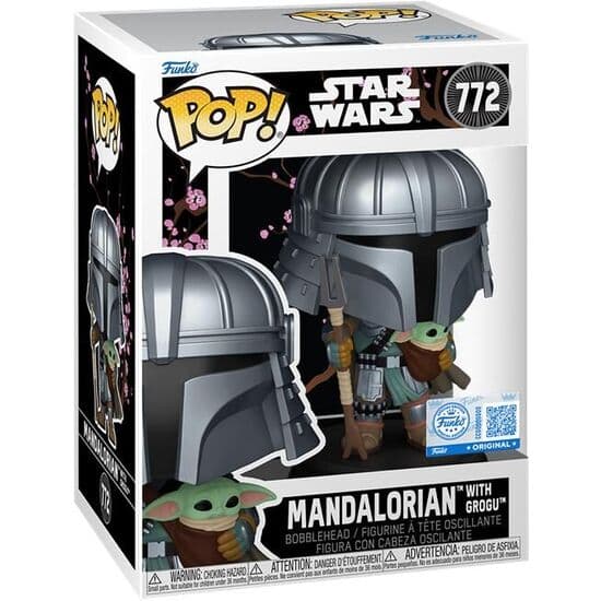 FIGURA POP STAR WARS IMPRESSIONS  MANDALORIAN WITH GROGU EXCLUSIVE