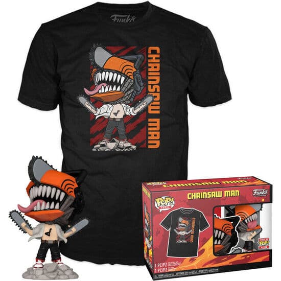 SET FIGURA POP & TEE LEAPING CHAINSAW MAN