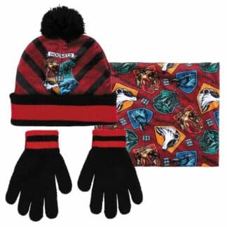 Conjunto Infantil gorro guantes braga cuello Hogwarts Harry Potter