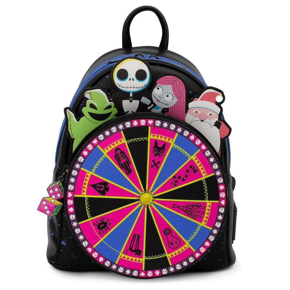Mochila Ruleta Oogie Boogie Pesadilla Antes de Navidad Disney Loungefly 26cm