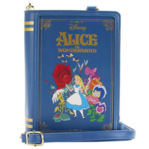 Bolso bandolera libro convertible Alicia en el Pais de las Maravillas Disney Loungefly