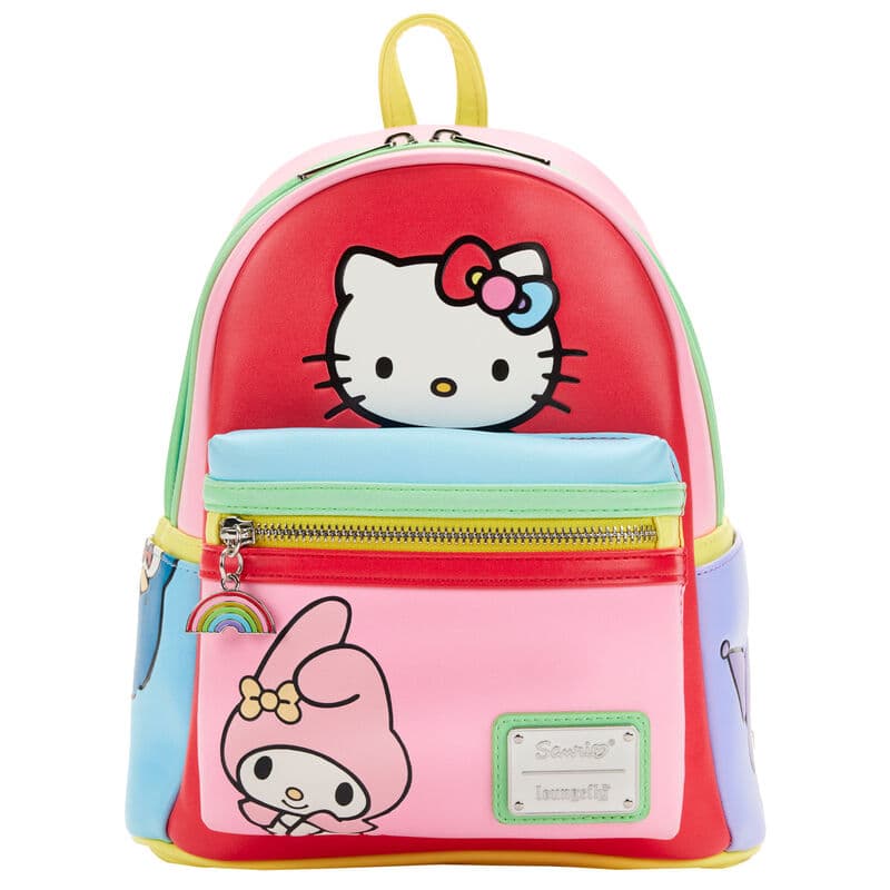 Mochila Color Block Hello Kitty and Friends Sanrio Loungefly 26cm