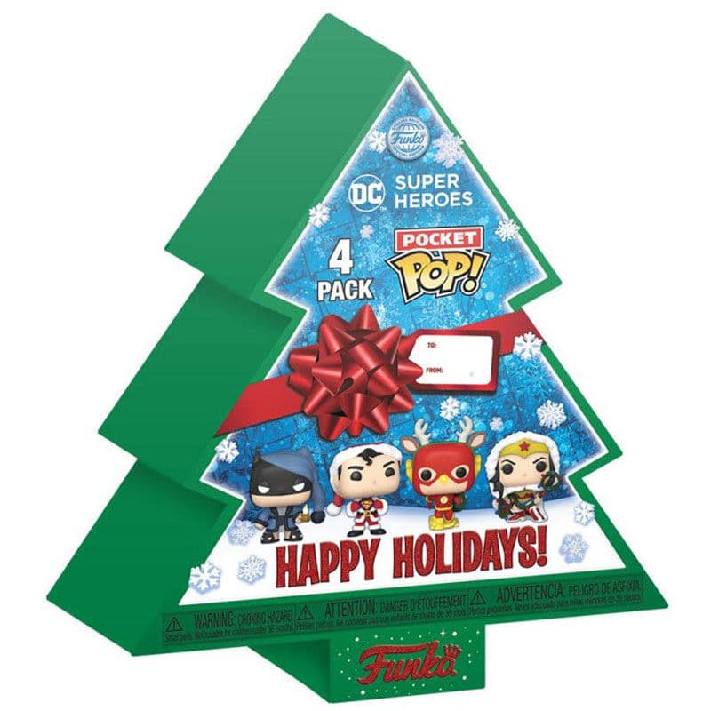 Arbol Navidad con 4 figuras Pocket POP Marvel Tree Holiday Exclusive