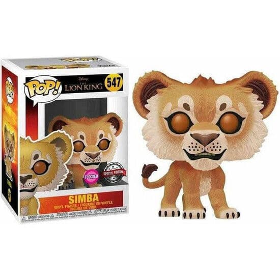 FIGURA POP DISNEY EL REY LEON SIMBA FLOCKED EXCLUSIVE