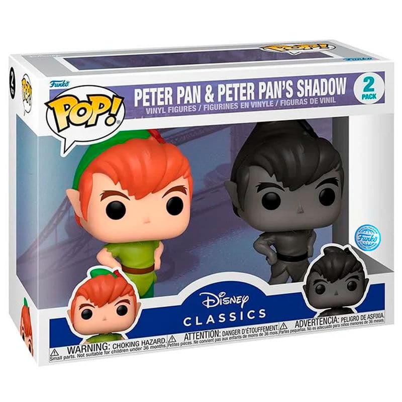 Blister 2 figuras POP Disney Peter Pan – Peter Pan & Peter Pans Shadow Exclusive