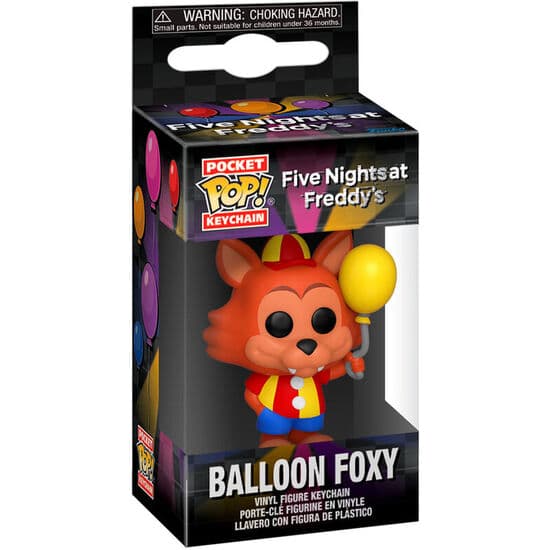 LLAVERO POCKET POP FIVE NIGHTS AT FREDDYS BALLOON FOXY