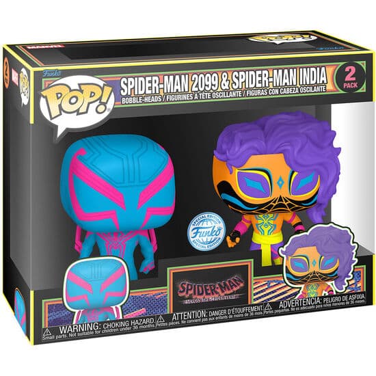 BLISTER 2 FIGURAS POP SPIDER-MAN – SPIDER-MAN 2099 & SPIDER-MAN INDIA EXCLUSIVE