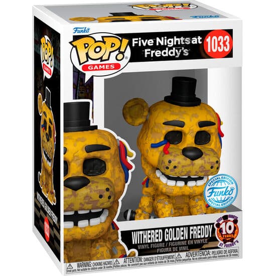 FIGURA POP FIVE NIGHT AT FREDDYS WITHERED GOLDEN FREDDY EXCLUSIVE