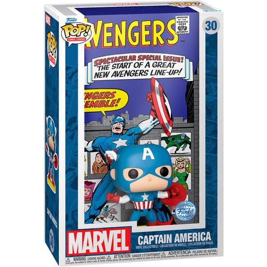 FIGURA POP COMIC COVER MARVEL LOS VENGADORES AVENGERS CAPITAN AMERICA EXCLUSIVE