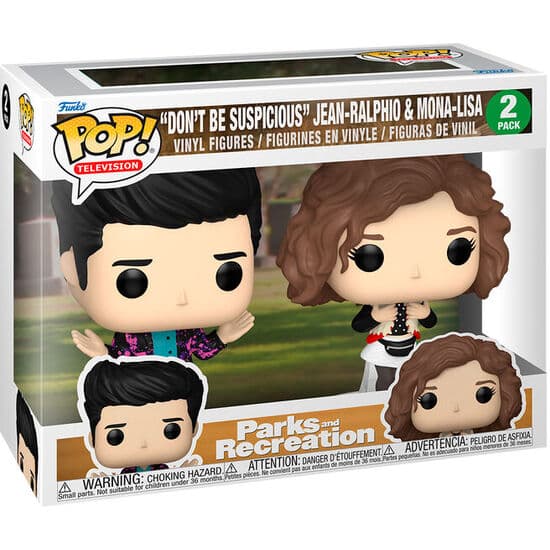 BLISTER 2 FIGURAS POP PARKS AND RECREATION DONT BE SUSPICIOUS JEAN-RALPHIO & MONA-LISA
