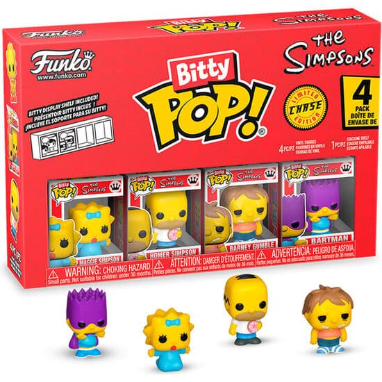 BLISTER 4 FIGURAS BITTY POP LOS SIMPSONS MAGGIE